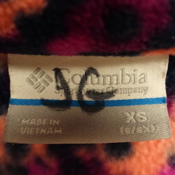 Columbia Benton Springs II Printed Fleece Jacket Girls’ XS Pink Multi Outdoor - Picture 3 of 11